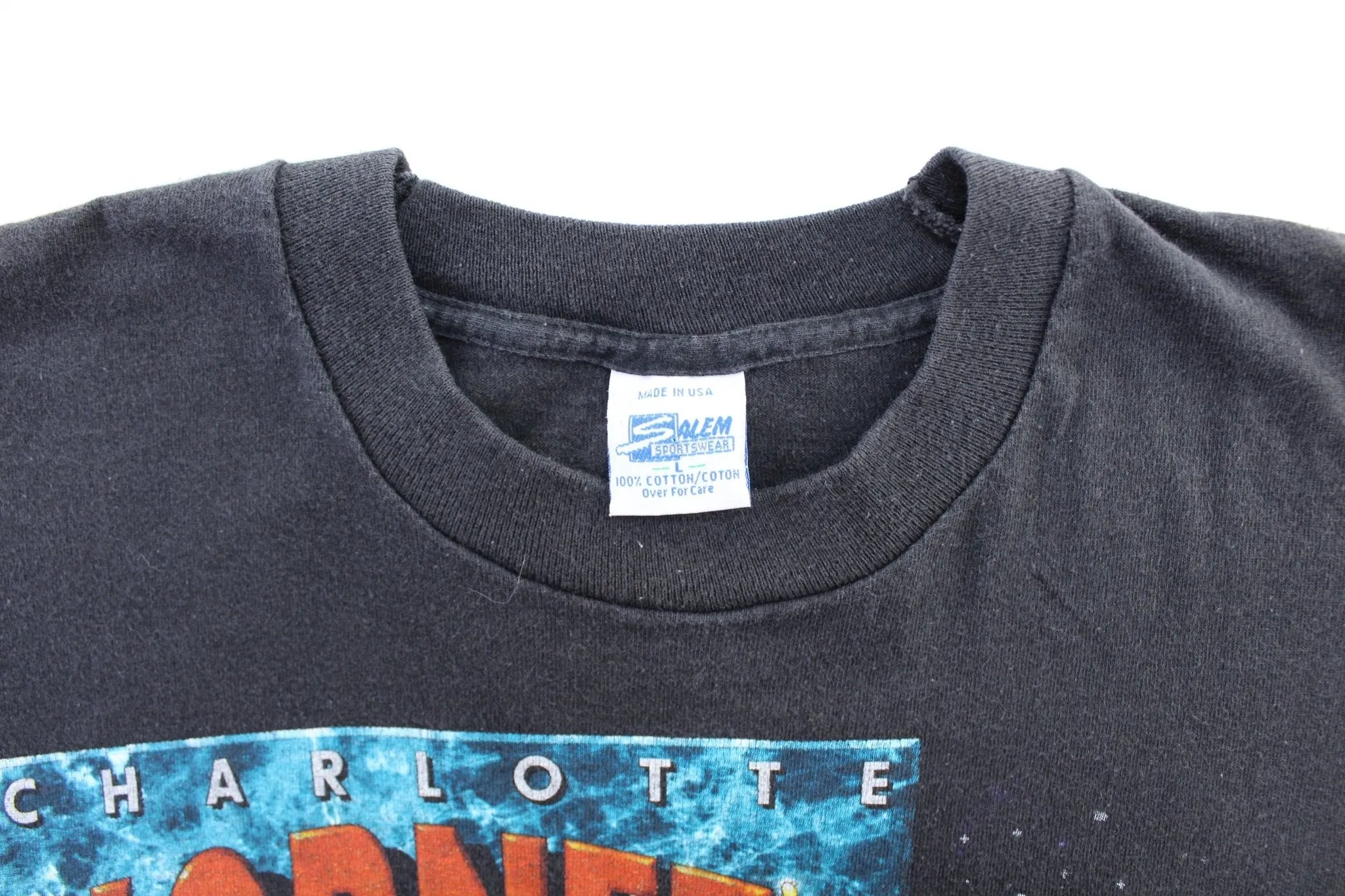 90's Charlotte Hornets Salem Sportswear Superhero Graphic T-Shirt