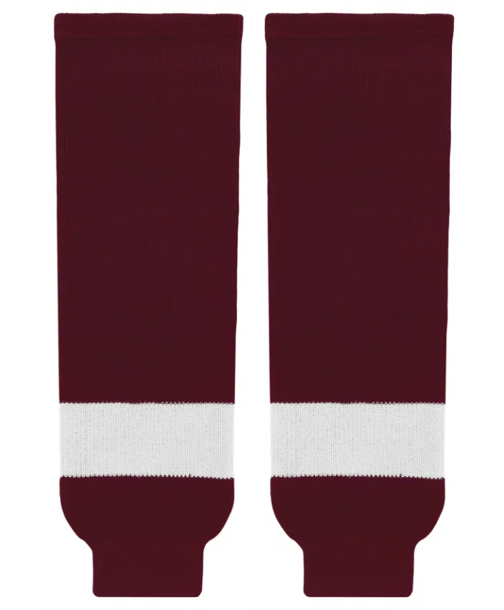 Athletic Knit (AK) HS630-480 Peterborough Petes Maroon Knit Ice Hockey Socks